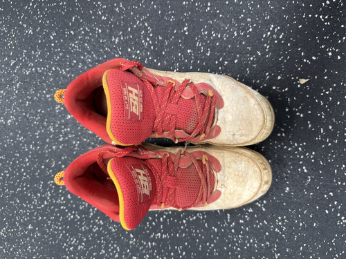 Vist Large View of Product Image Which is Used Under Armour OUT OF HERE BH BB/SB Cleats Red And White Junior 05.5