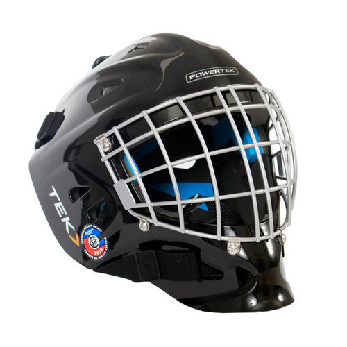 Vist Large View of Product Image Which is New GHH POWERTEK V3.0 GOALIE HELMET BLK L 11891-PTS833033BLKL