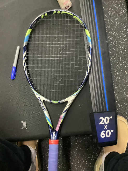 Vist Large View of Product Image Which is Used Wilson BLX 108 Adult Tennis Racquet Navy Blue Unknown