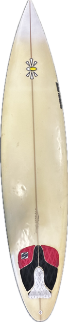 Vist Large View of Product Image Which is Used MOSS RESEARCH Surfboard White 7Ft 4In