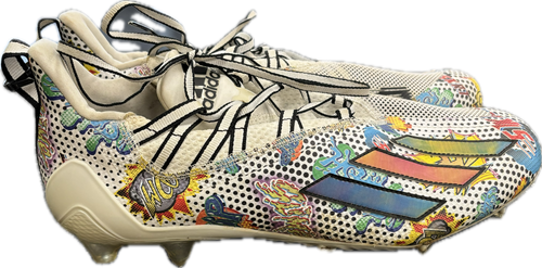 Used Adidas Adult FB Cleats White Senior 14 11894-S000031321 Vist Large View of Product Image Which is Used Adidas Adult FB Cleats White Senior 14