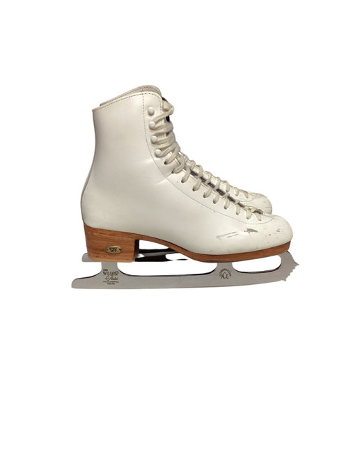 Vist Large View of Product Image Which is Used Riedell 13039 Girls Figure Skate White Junior 06