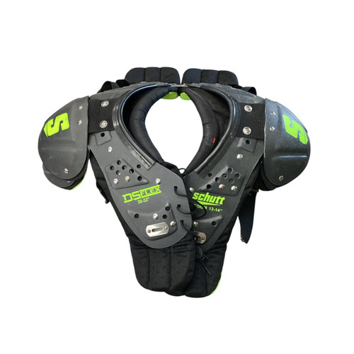Vist Large View of Product Image Which is Used Schutt DS FLEX FB Shoulder Pads Black MD 11760-S000079602