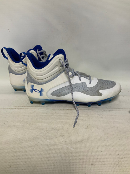 Vist Large View of Product Image Which is Used Under Armour Adult FB Cleats White Senior 13 11823-S000033125