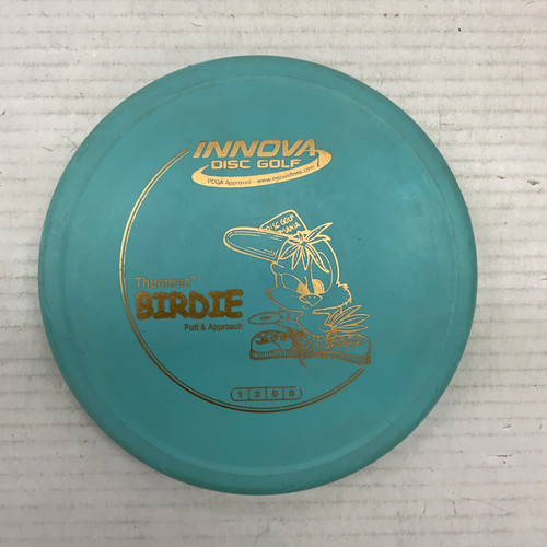 Vist Large View of Product Image Which is Used Innova DX BIRDIE Disc Golf Putter Carolina Blue 162g 11762-S000067056