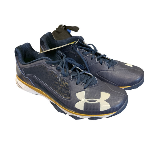 Vist Large View of Product Image Which is Under Armour TURF SHOES BB/SB Cleats Navy Blue Senior 13