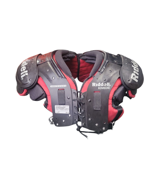 Vist Large View of Product Image Which is Used Riddell KOMBINE AP PADS ADULT FB Shoulder Pads Black MD 11708-S000181592