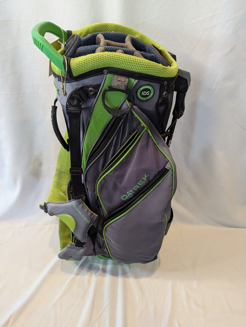 Vist Large View of Product Image Which is Used Datrek GO LITE HYBRID Mens Stand Bag Grey And Lime