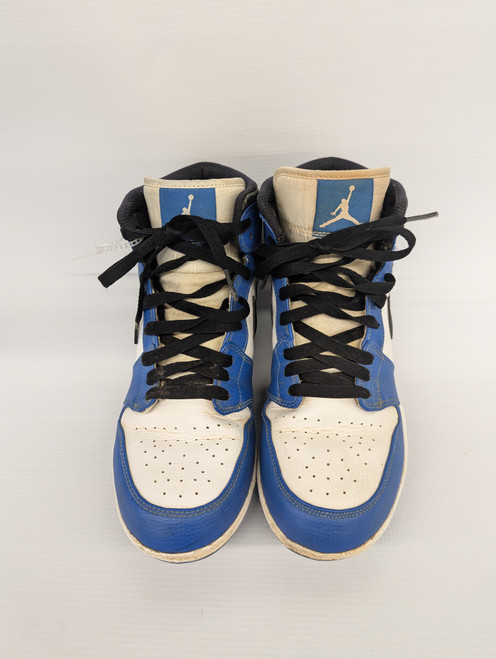 Vist Large View of Product Image Which is Used Nike Adult FB Cleats Navy And White Senior 8