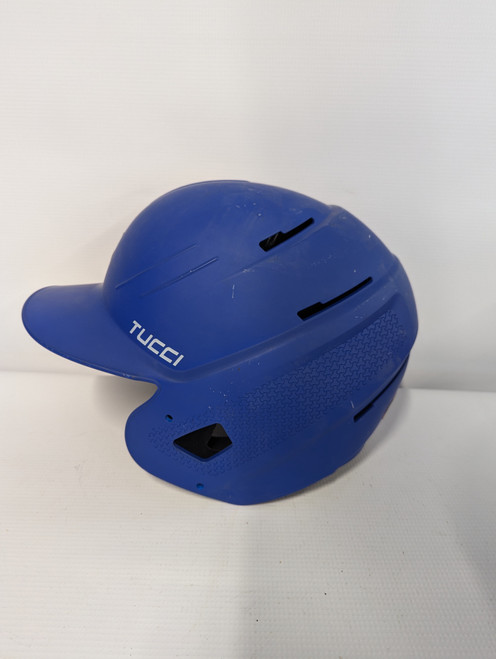 Used TUCCI Batting Helmet No Mask Royal Blue LG 11907-S000011250 Vist Large View of Product Image Which is Used TUCCI Batting Helmet No Mask Royal Blue LG