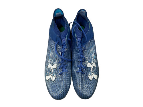 Vist Large View of Product Image Which is USED Under Armour Adult FB Cleats Royal Blue Senior 14