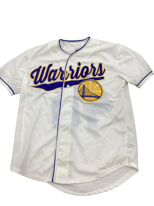 Vist Large View of Product Image Which is Used NBA WARRIORS Basketball Adult Top White MD 11613-S000164883