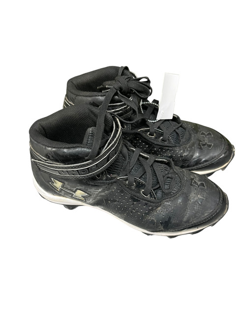 Vist Large View of Product Image Which is Used Under Armour Jr FB Cleats Black Junior 06 11833-S000165130