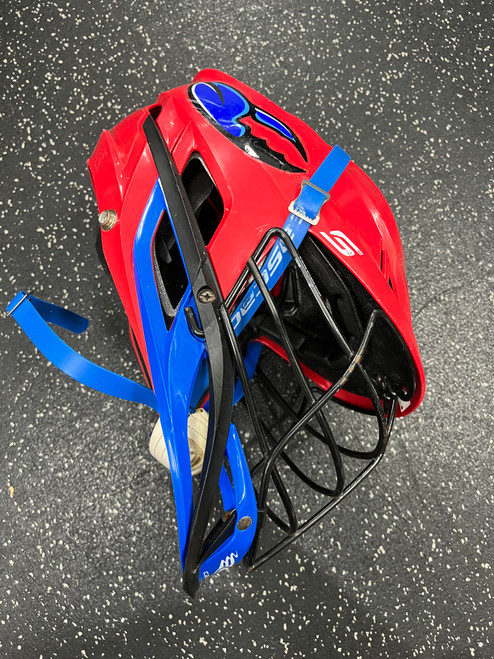 Vist Large View of Product Image Which is Used Cascade S Lacrosse Helmet Red One Size