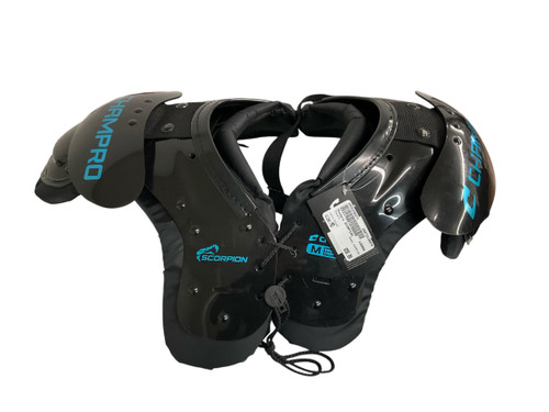 Vist Large View of Product Image Which is Used Champro SCORPION FB Shoulder Pads Black MD 10874-S000256271