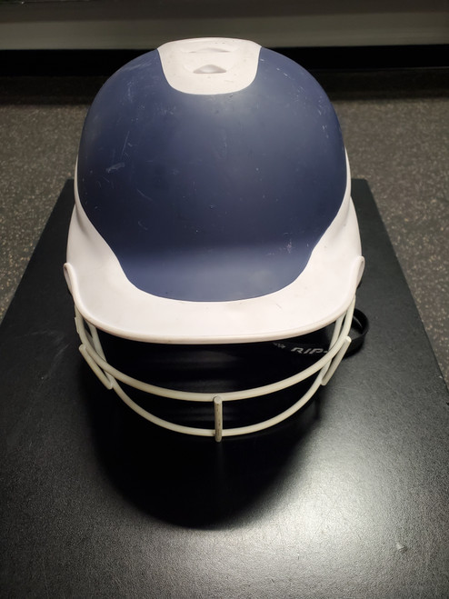Vist Large View of Product Image Which is Used RIP-IT VISJ BH W/ MASK S/M Batting Helmet w/Mask Navy Blue S/M