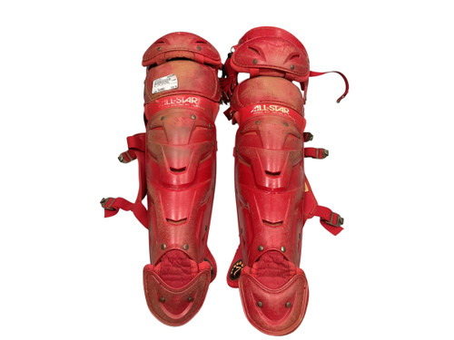 Vist Large View of Product Image Which is Used All Star ALL STAR SHINGUARS Catchers Leg Guards Red Intermed