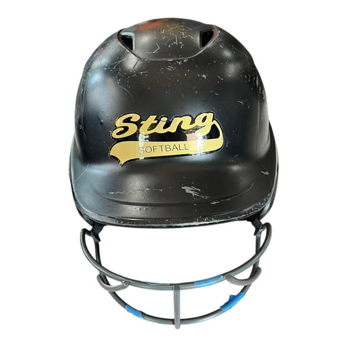 Vist Large View of Product Image Which is Used Easton SB HELMET W MASK Batting Helmet w/Mask Black M/L