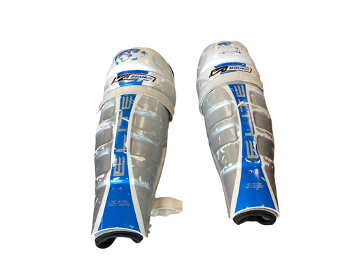Vist Large View of Product Image Which is Used Bauer ELITE Senior Shin Guards White 16"