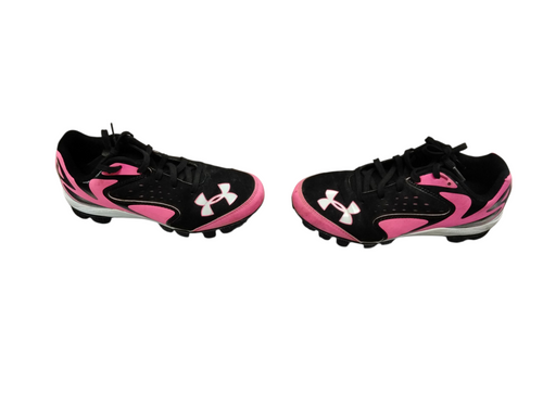 Vist Large View of Product Image Which is Used Under Armour AUTHENTIC COLLECTION BB/SB Cleats Black Junior 03.5