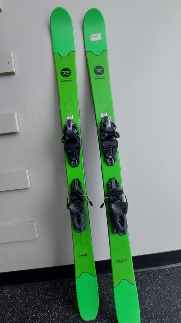 Vist Large View of Product Image Which is Used Rossignol SMASH 7 Mens DH Ski/Binding Green 150 cm