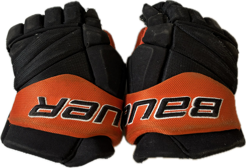 Vist Large View of Product Image Which is Used Bauer PRO TEAM Intermediate Gloves Black 12"