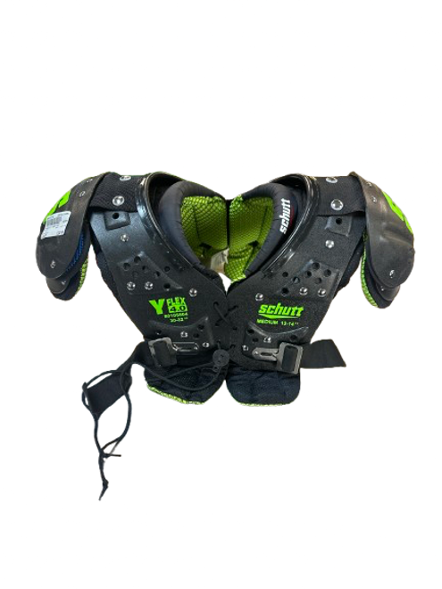Vist Large View of Product Image Which is Used Schutt Y FLEX 4.0 FB Shoulder Pads Black MD 11853-S000123722