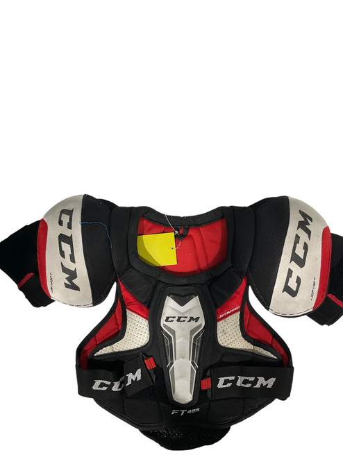 Vist Large View of Product Image Which is Used CCM FT485 JETSPEED Junior Shoulder Pads M/L 11847-S000028236