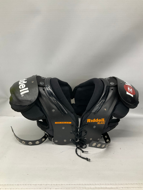 Vist Large View of Product Image Which is Used Riddell BLAZE FB Shoulder Pads Black MD 11836-S000029115