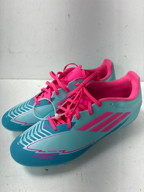 Vist Large View of Product Image Which is Used Adidas MESSI F50 Soccer Cleats Pink Senior 8.5 11891-S000305161
