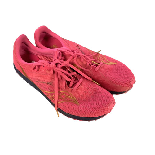 Vist Large View of Product Image Which is Used Saucony Track & Field Cleats Adult Pink Senior 10