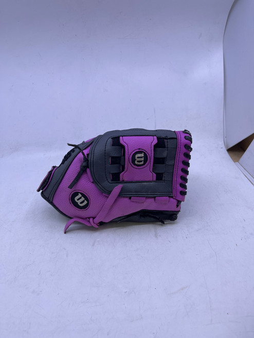 Vist Large View of Product Image Which is Used Wilson CAT BB/SB Glove RH Throw Pink 11 1/2" 10589-S000416763
