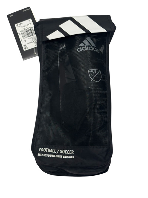 Vist Large View of Product Image Which is New Adidas MLS X YOUTH Soccer Shin Guards Youth Black SM 3'3" - 3'11" 11731-S000144660
