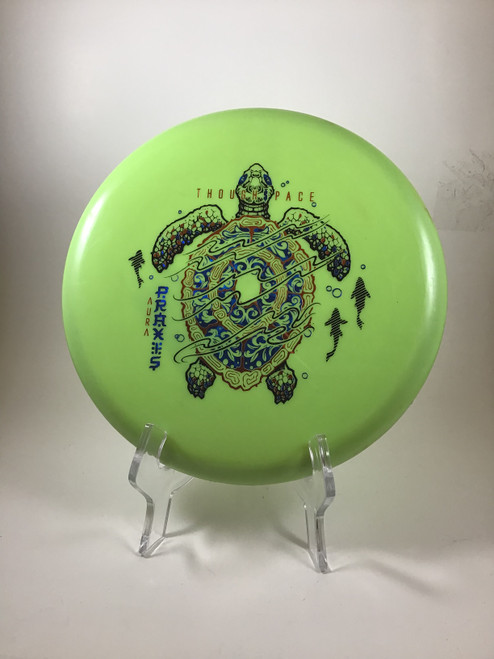 Vist Large View of Product Image Which is Used Thought Space Athletics AURA PRAXIS Disc Golf Putter Neon Green 175g 10105-S000288161