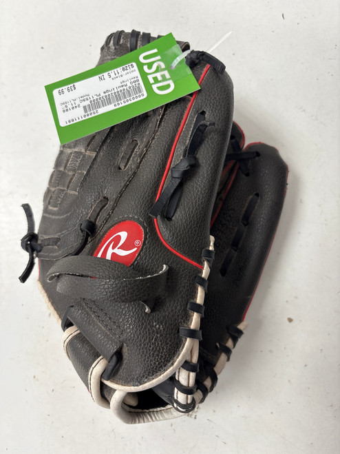 Vist Large View of Product Image Which is Used Rawlings PL115SC BB/SB Glove RH Throw Black 11 1/2" 11891-S000305169
