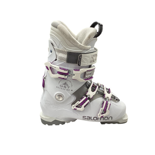 Used Salomon QST ACCESS 60W Womens DH Ski Boot White 265 MP - M08.5 - W09.5 11815-S000484997 Vist Large View of Product Image Which is Used Salomon QST ACCESS 60W Womens DH Ski Boot White 265 MP - M08.5 - W09.5