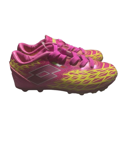 Vist Large View of Product Image Which is Used Lotto Soccer Cleats Neon Pink Youth 10.0