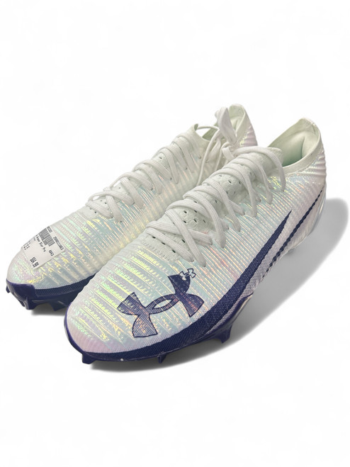 Vist Large View of Product Image Which is Used Under Armour Adult FB Cleats White Senior 13.5 11863-S000023202