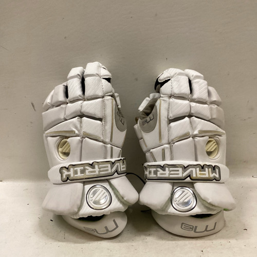 Vist Large View of Product Image Which is Used Maverik M3 Lacrosse Gloves Mens White LG 11725-S000489732