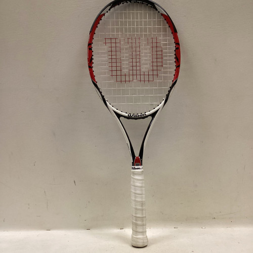 Vist Large View of Product Image Which is Used Wilson K SIX.ONE 95 Adult Tennis Racquet Red 4 3/8"