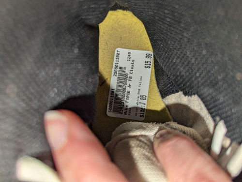 Vist Large View of Product Image Which is Used Nike Jr FB Cleats White And Yellow Junior 05