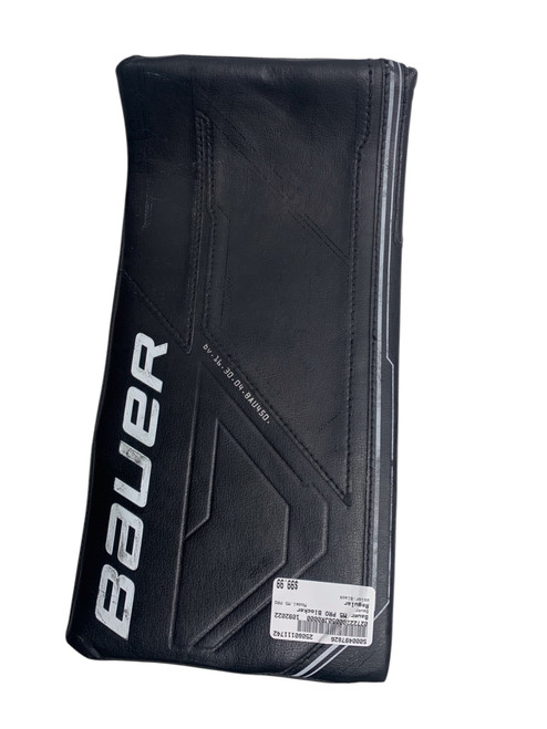 Vist Large View of Product Image Which is Used Bauer M5 PRO Intermediate Goalie Blocker Black 11742-S000497826