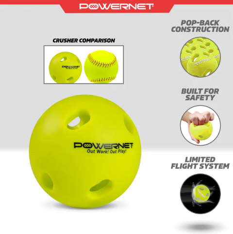 Vist Large View of Product Image Which is New POWERNET CRUSHERS SOFTBALL 12PK