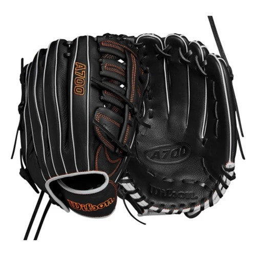 Vist Large View of Product Image Which is New A700 Blk/Sil/Org 12.5" LHT Baseball Glove
