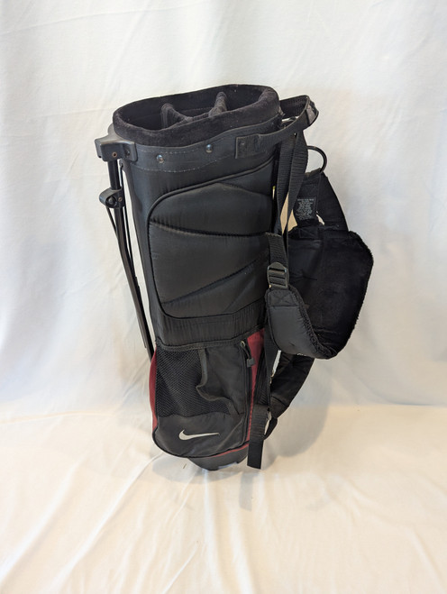Vist Large View of Product Image Which is Used Nike TIGER WOODS JR GOLF BAG Jr Stand Bag Wine And Black