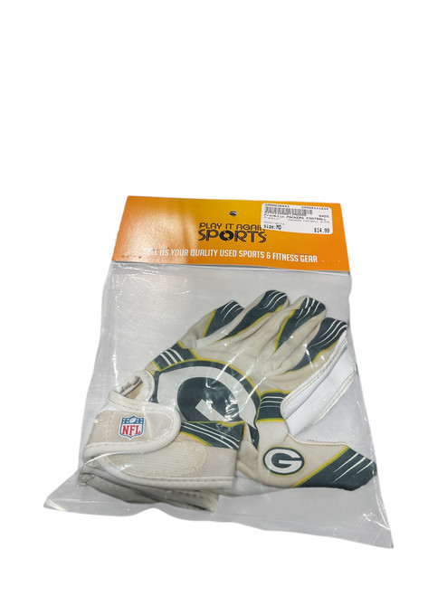 Vist Large View of Product Image Which is Used Franklin PACKERS FOOTBALL GLOVE FB Gloves White MD