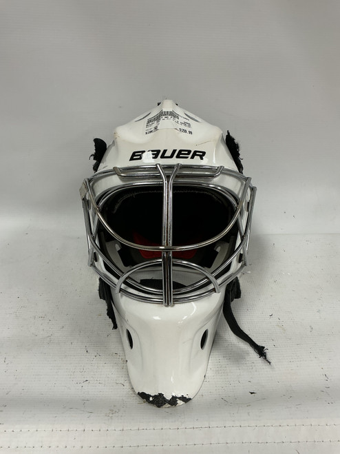 Vist Large View of Product Image Which is Used Bauer NME7 NC FIT 2 GOALIE HELMET Senior Goalie Helmet/Mask White MD 11892-S000020469