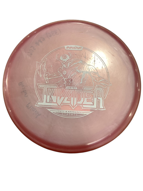 Vist Large View of Product Image Which is Used Innova LUSTER INVADER Disc Golf Putter Pink 11347-S000252246