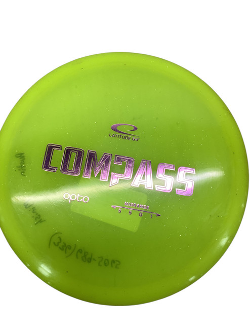 Vist Large View of Product Image Which is Used Latitude 64 OPTO COMPASS Disc Golf Mid Range Yellow 11347-S000252296