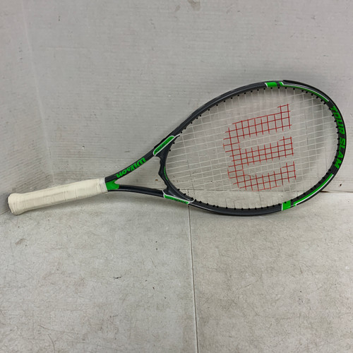 Vist Large View of Product Image Which is Used Wilson TOUR SLAM Adult Tennis Racquet Green 4 1/4"
